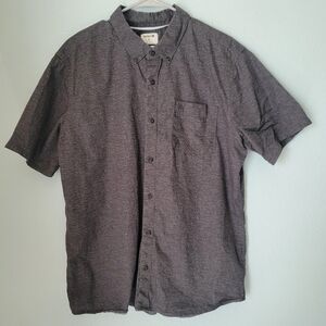 Men's Hurley Gray Short Sleeve Shirt Size XL.